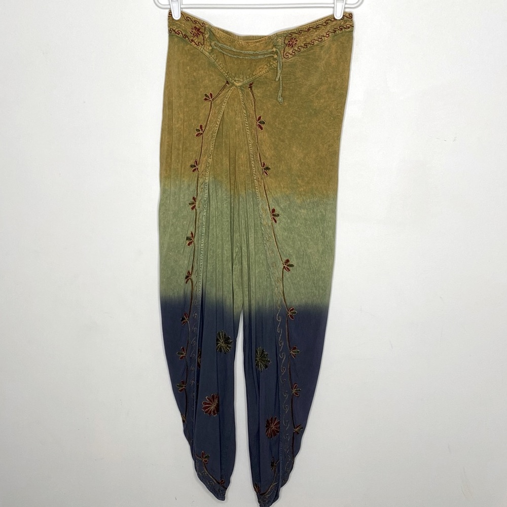 Earthbound Wrap Pants Harem Palazzo Indian Bohemian Earthy Casual Pants Size M
